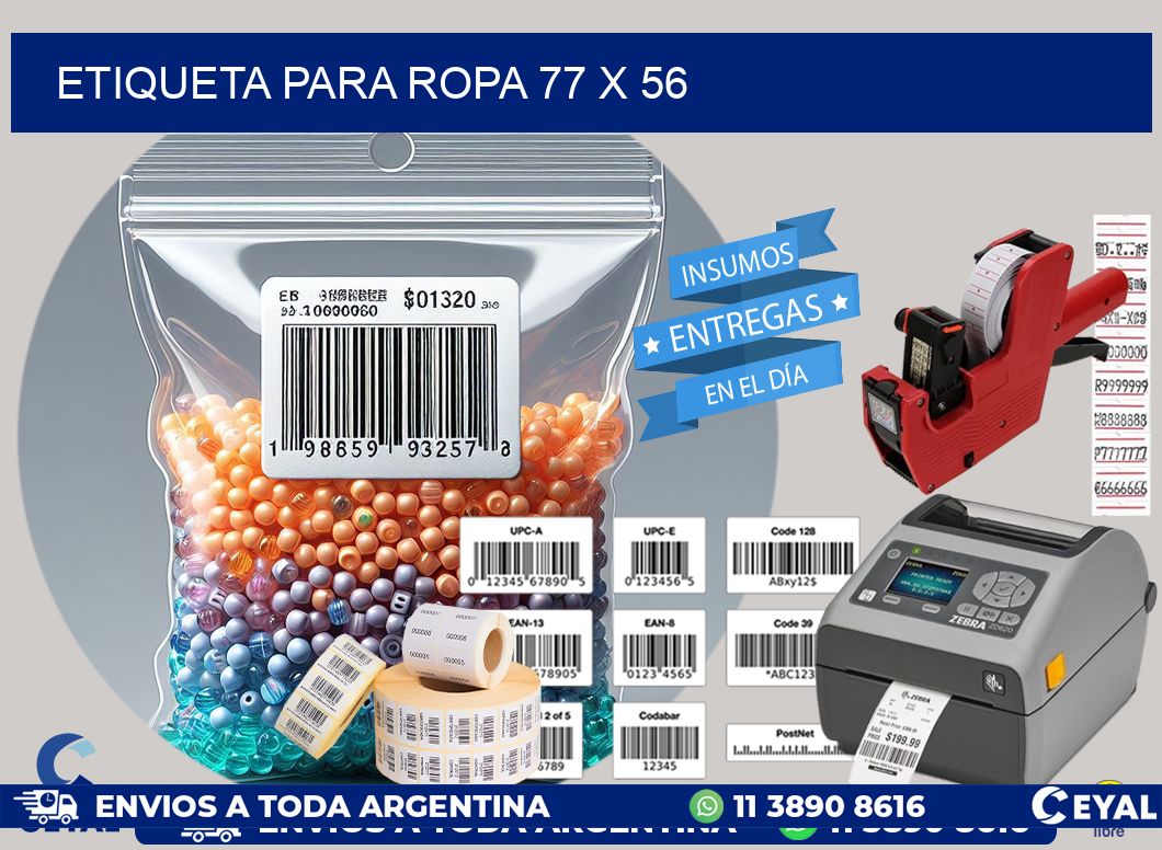 ETIQUETA PARA ROPA 77 x 56