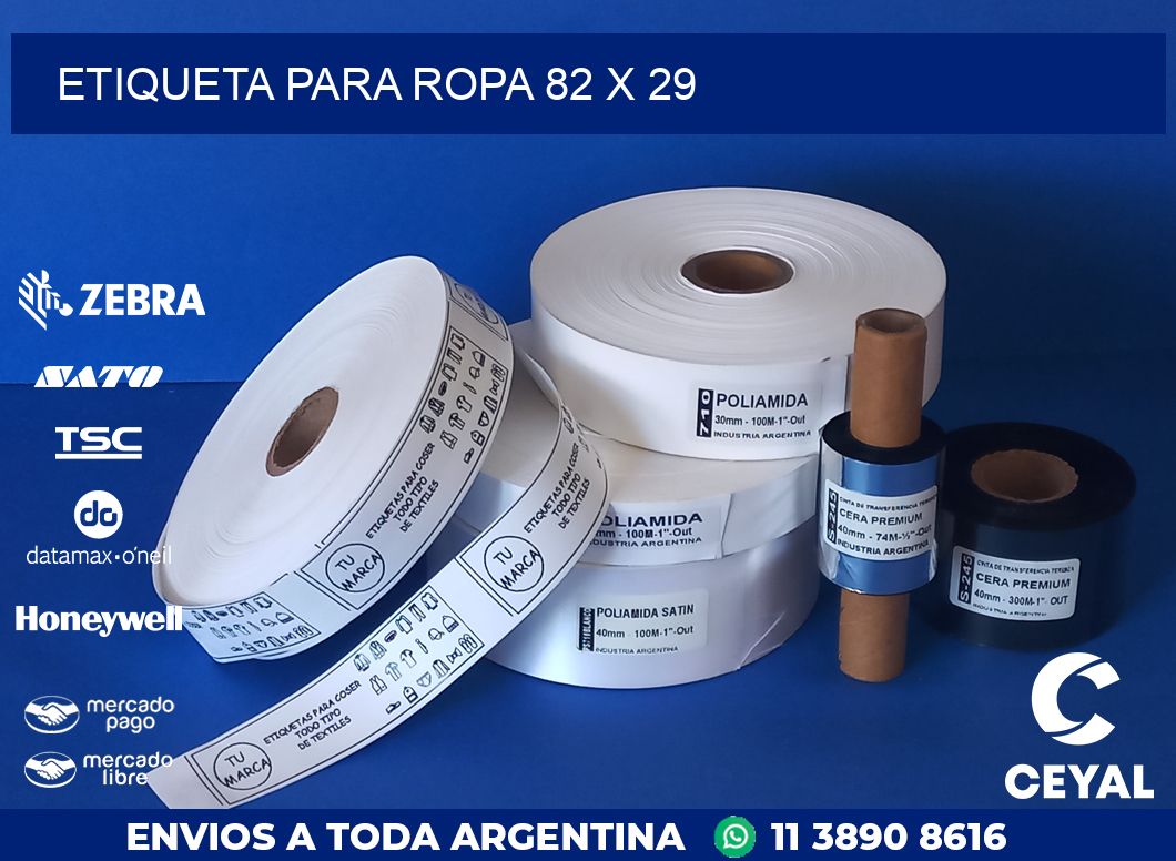 ETIQUETA PARA ROPA 82 x 29