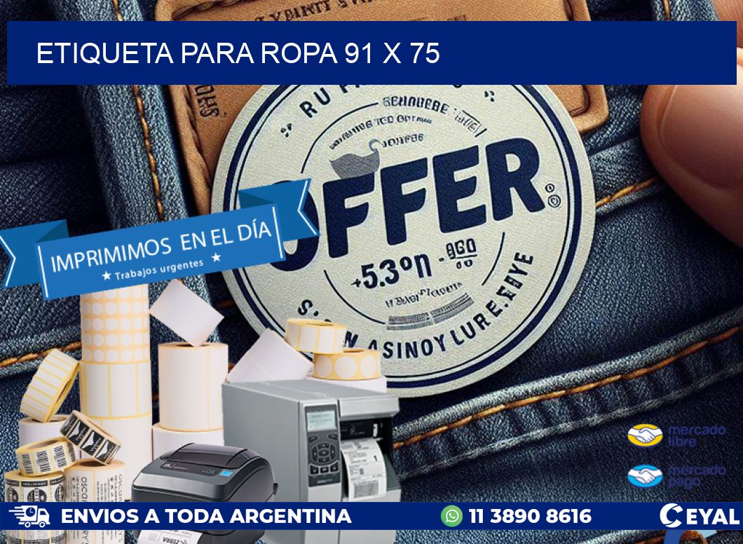 ETIQUETA PARA ROPA 91 x 75