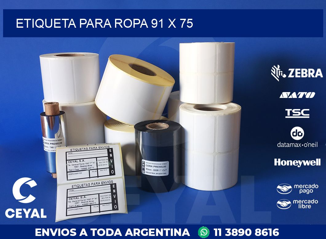 ETIQUETA PARA ROPA 91 x 75