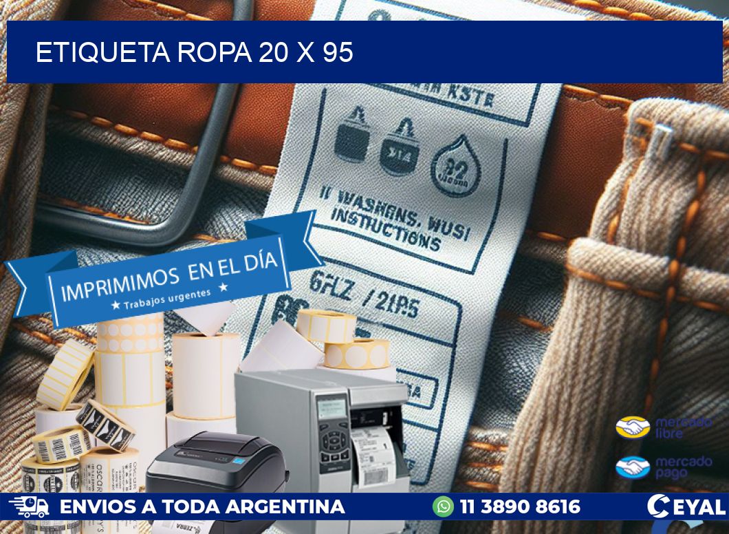 ETIQUETA ROPA 20 x 95