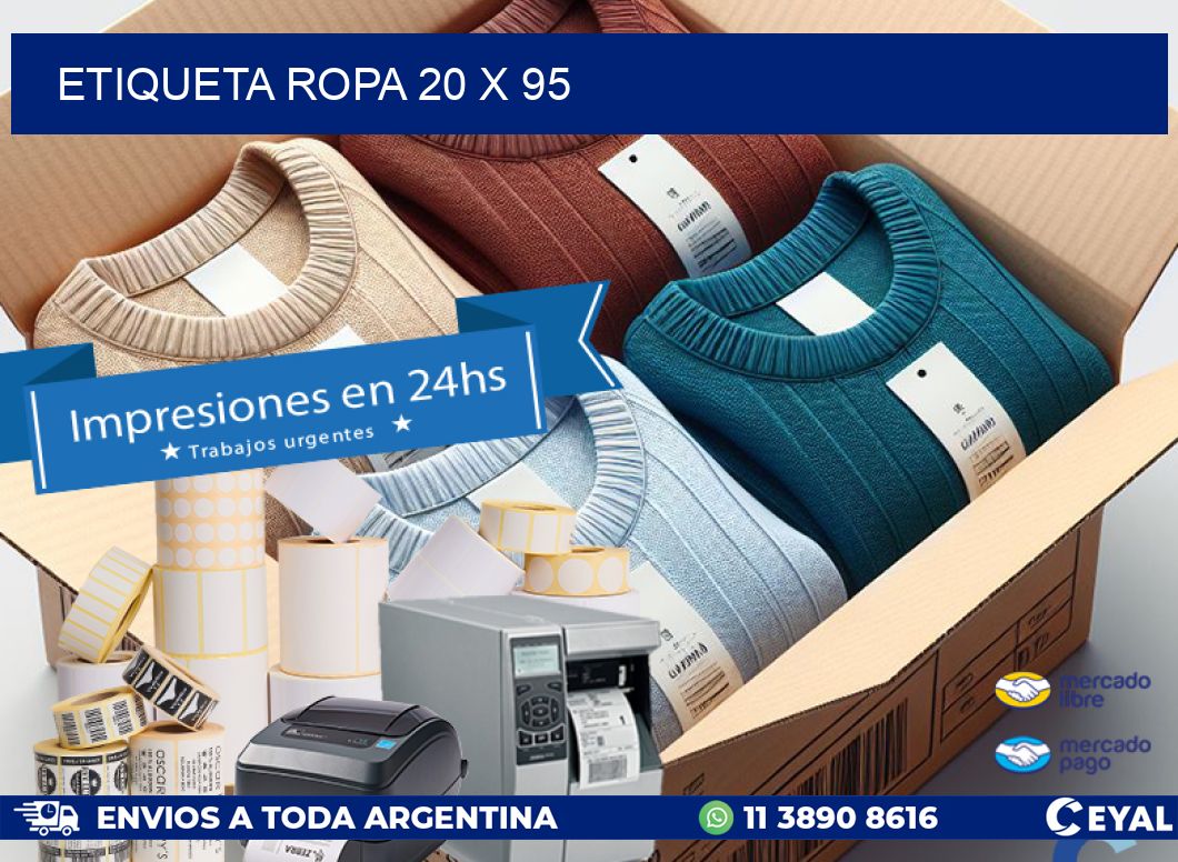 ETIQUETA ROPA 20 x 95