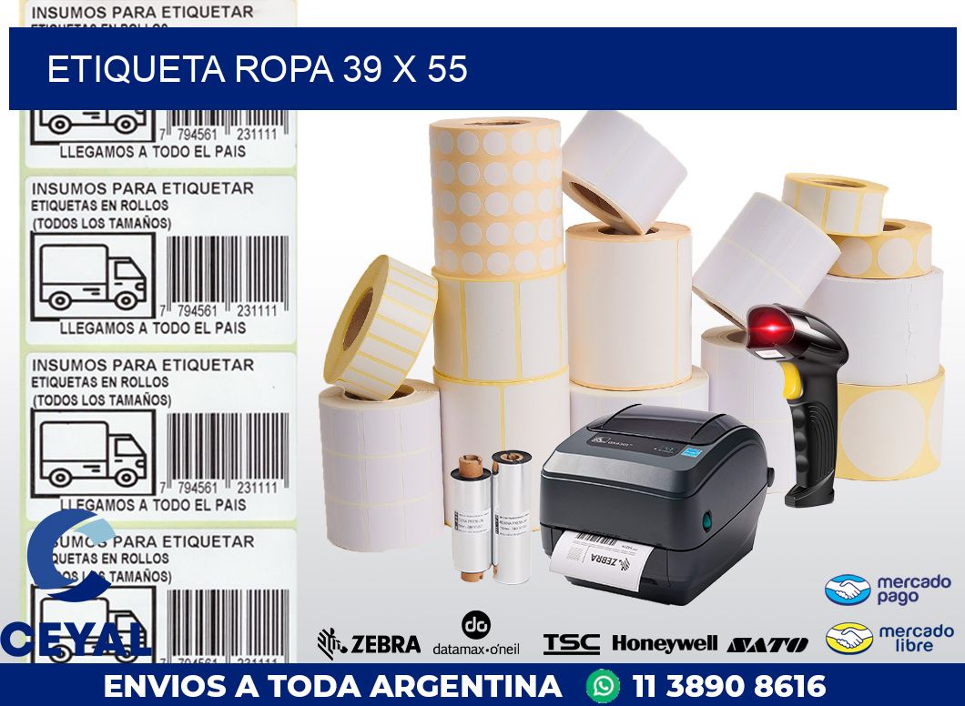ETIQUETA ROPA 39 x 55