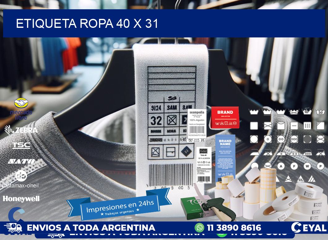 ETIQUETA ROPA 40 x 31