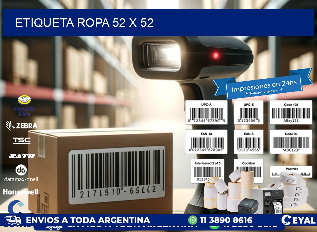 ETIQUETA ROPA 52 x 52