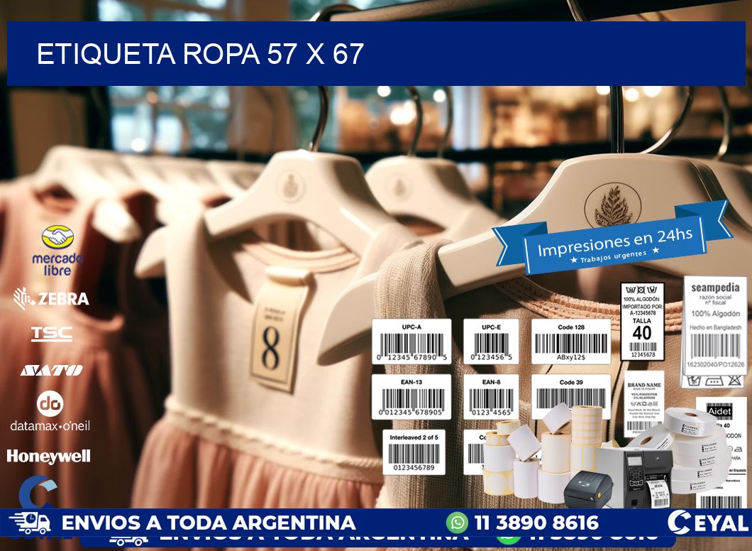 ETIQUETA ROPA 57 x 67