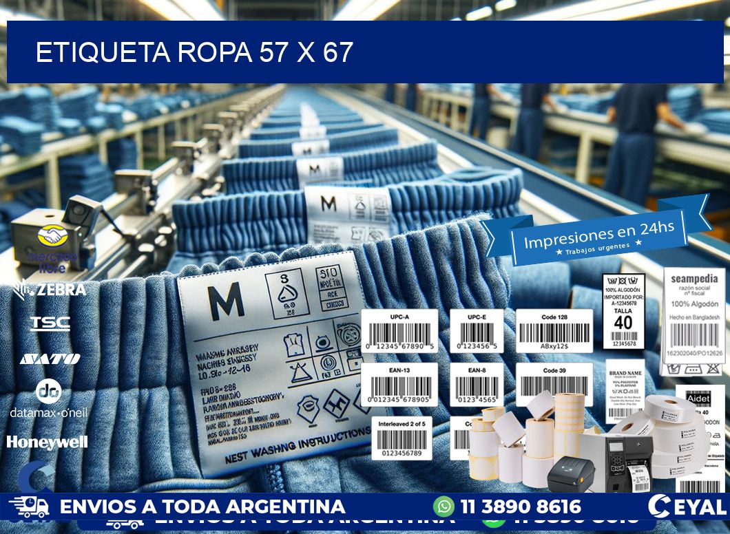 ETIQUETA ROPA 57 x 67