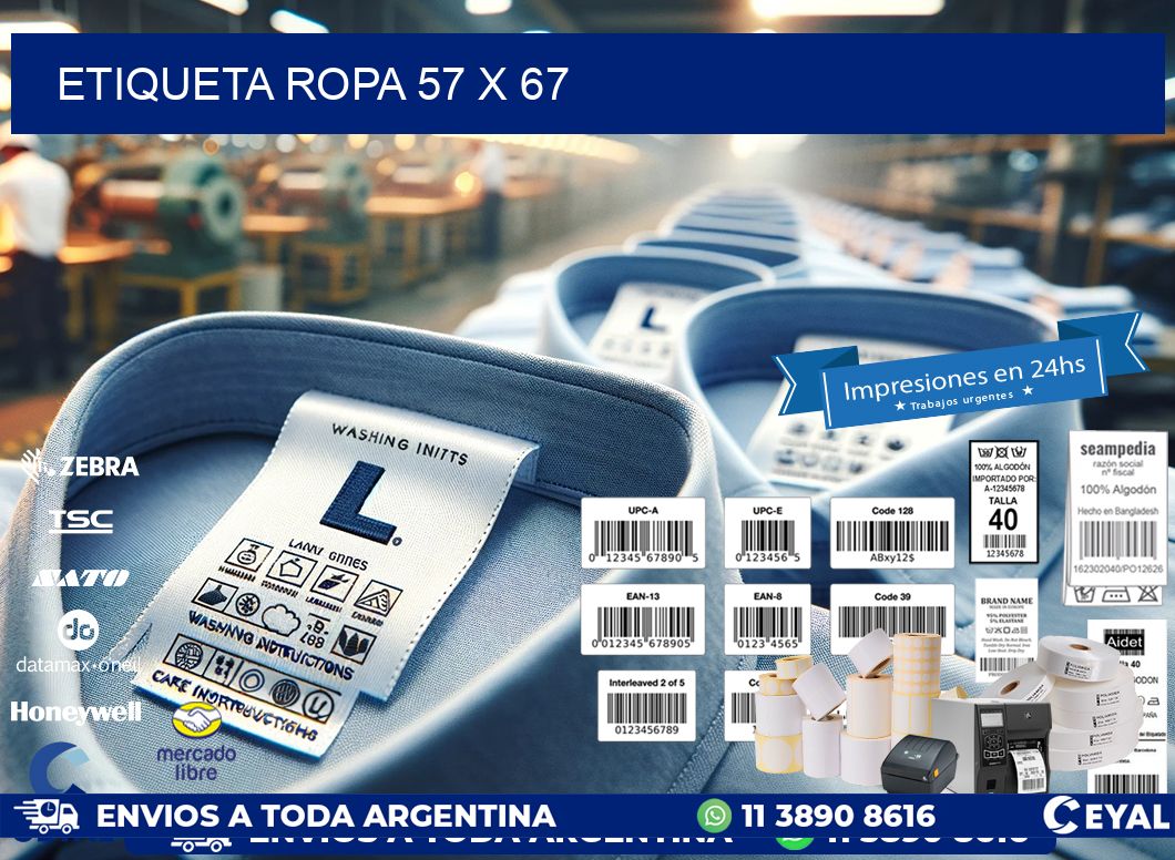 ETIQUETA ROPA 57 x 67