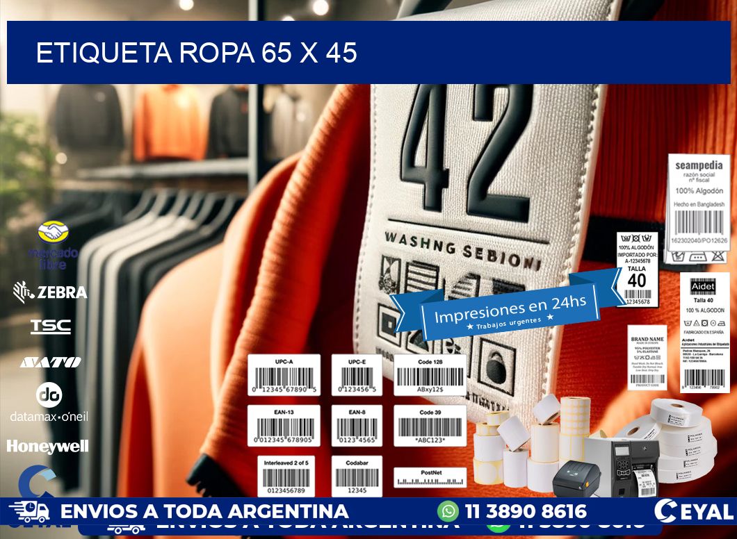 ETIQUETA ROPA 65 x 45