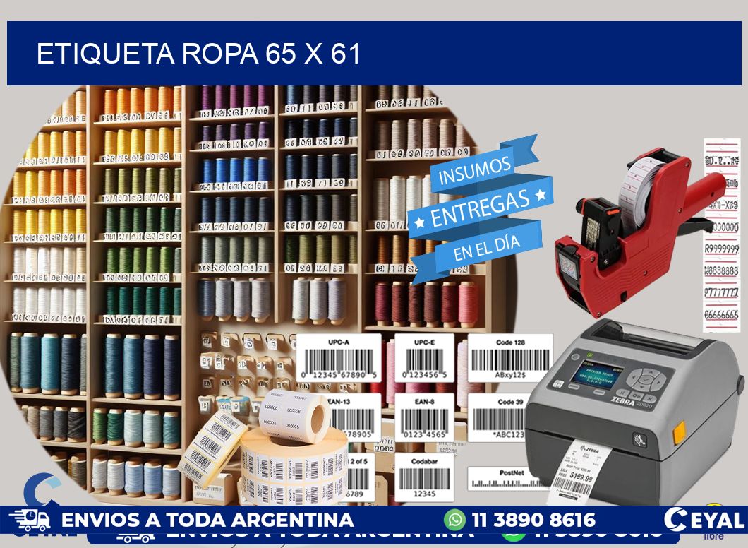 ETIQUETA ROPA 65 x 61