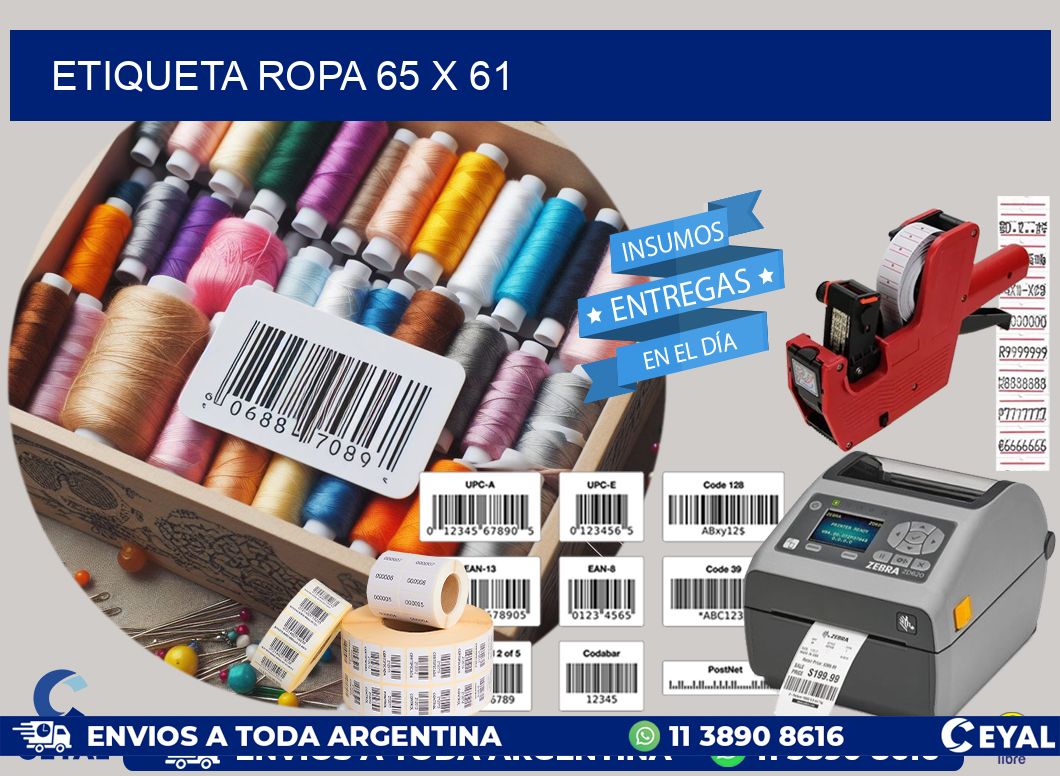 ETIQUETA ROPA 65 x 61