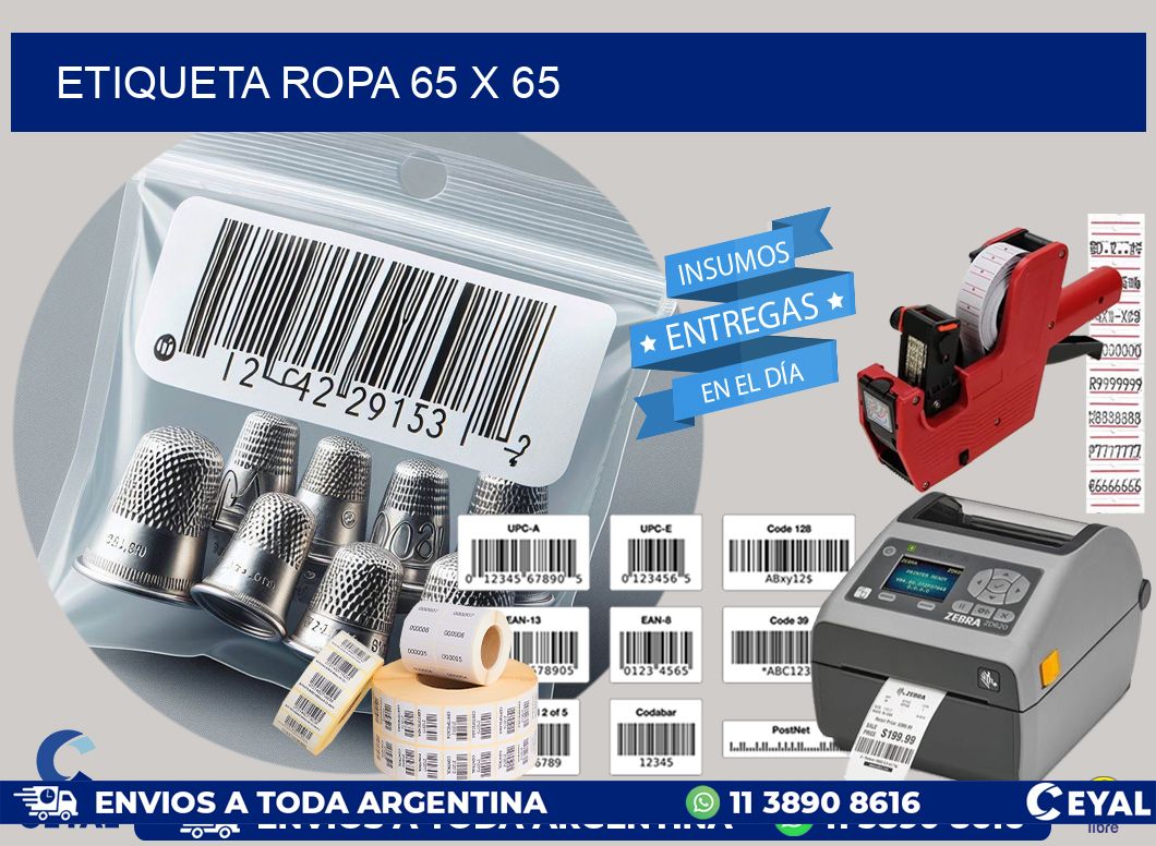 ETIQUETA ROPA 65 x 65