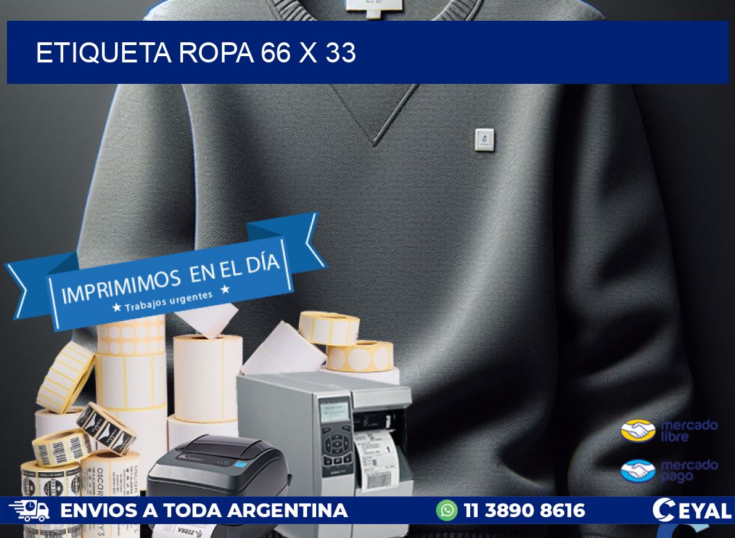 ETIQUETA ROPA 66 x 33