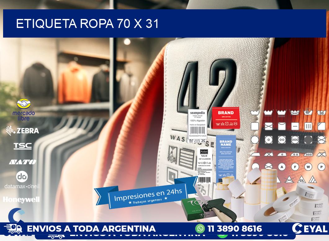ETIQUETA ROPA 70 x 31