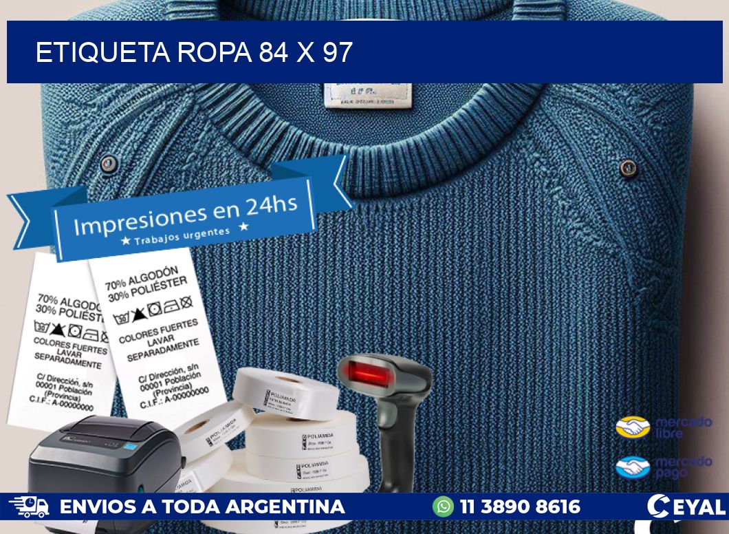 ETIQUETA ROPA 84 x 97