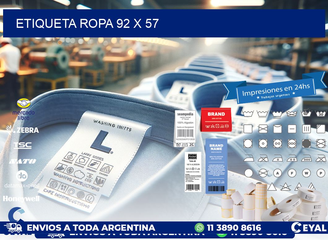 ETIQUETA ROPA 92 x 57