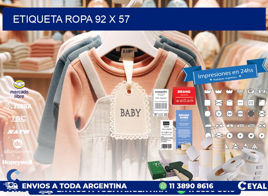 ETIQUETA ROPA 92 x 57