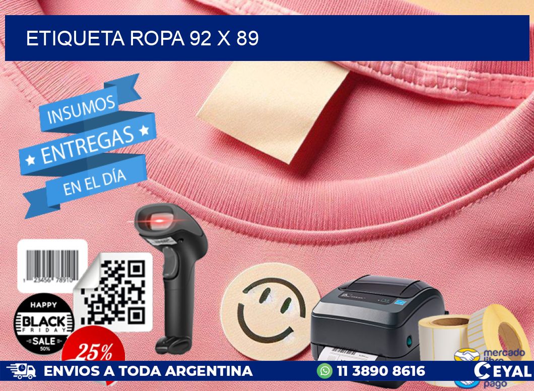 ETIQUETA ROPA 92 x 89