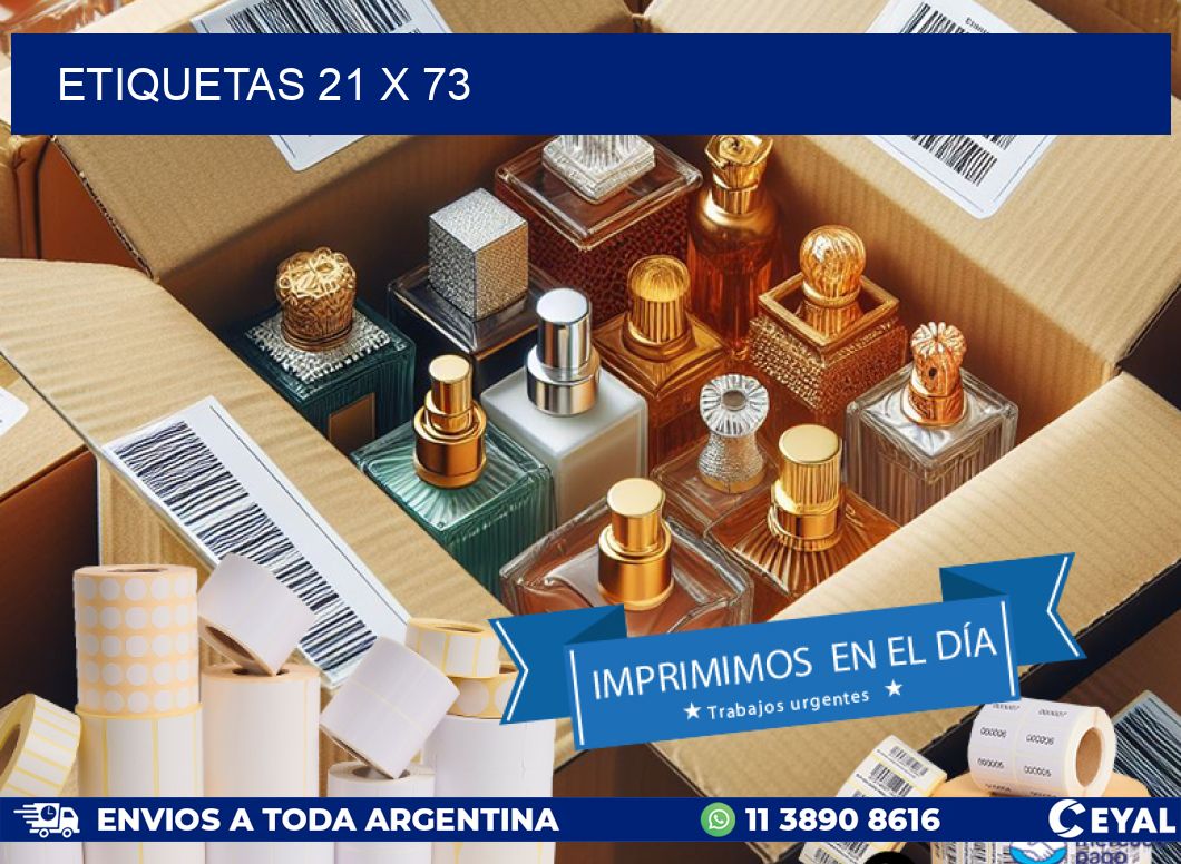ETIQUETAS 21 x 73