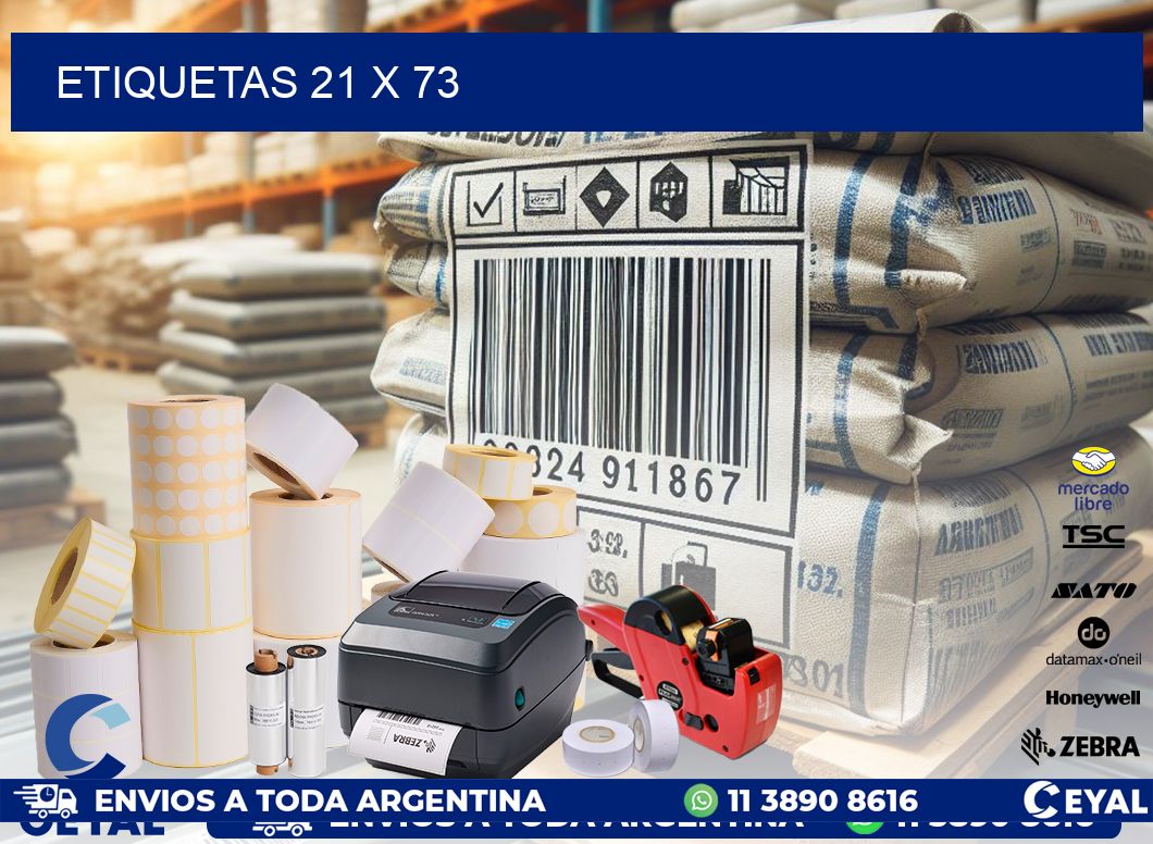 ETIQUETAS 21 x 73