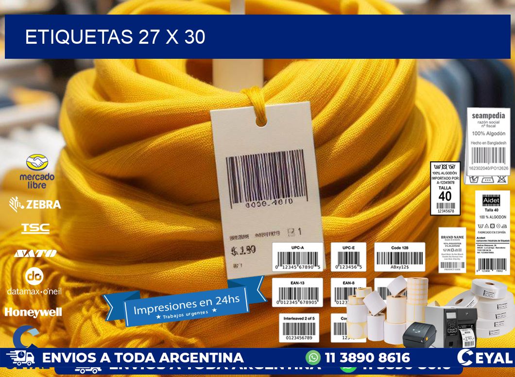 ETIQUETAS 27 x 30