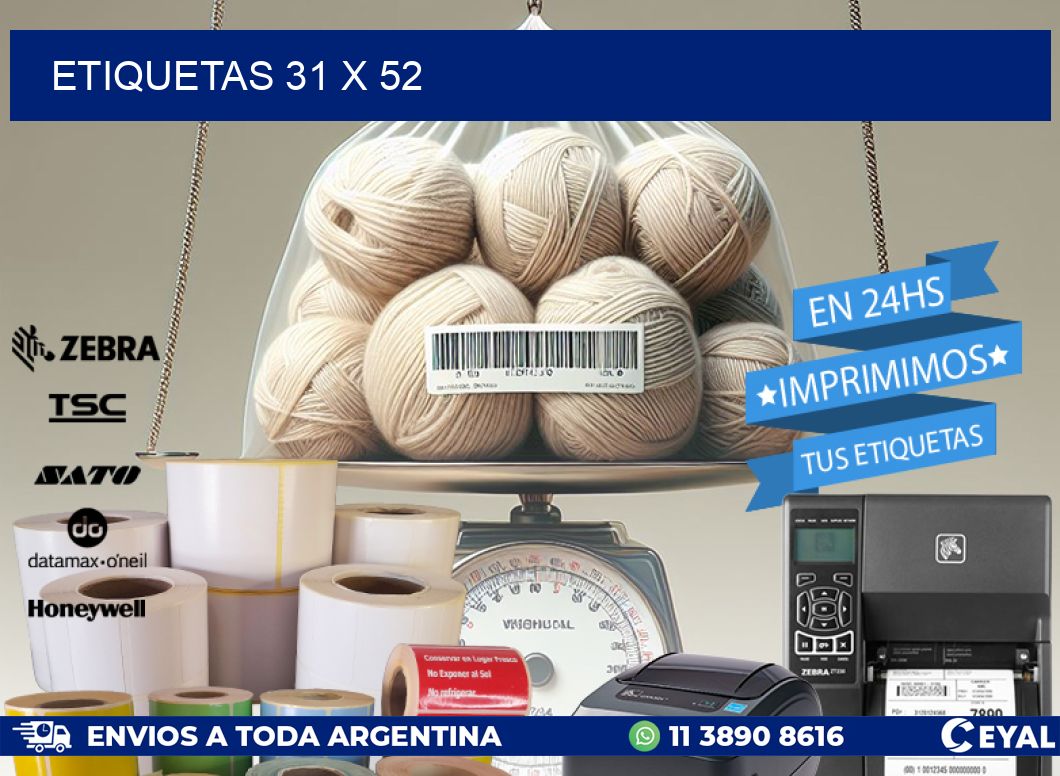 ETIQUETAS 31 x 52