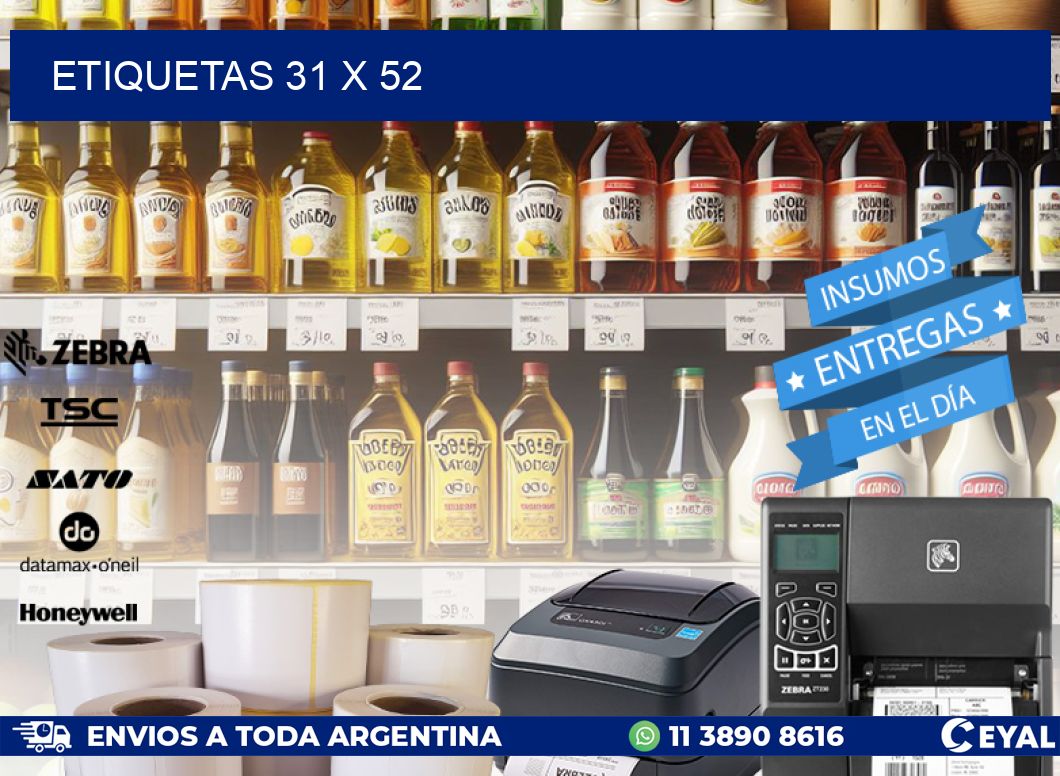 ETIQUETAS 31 x 52