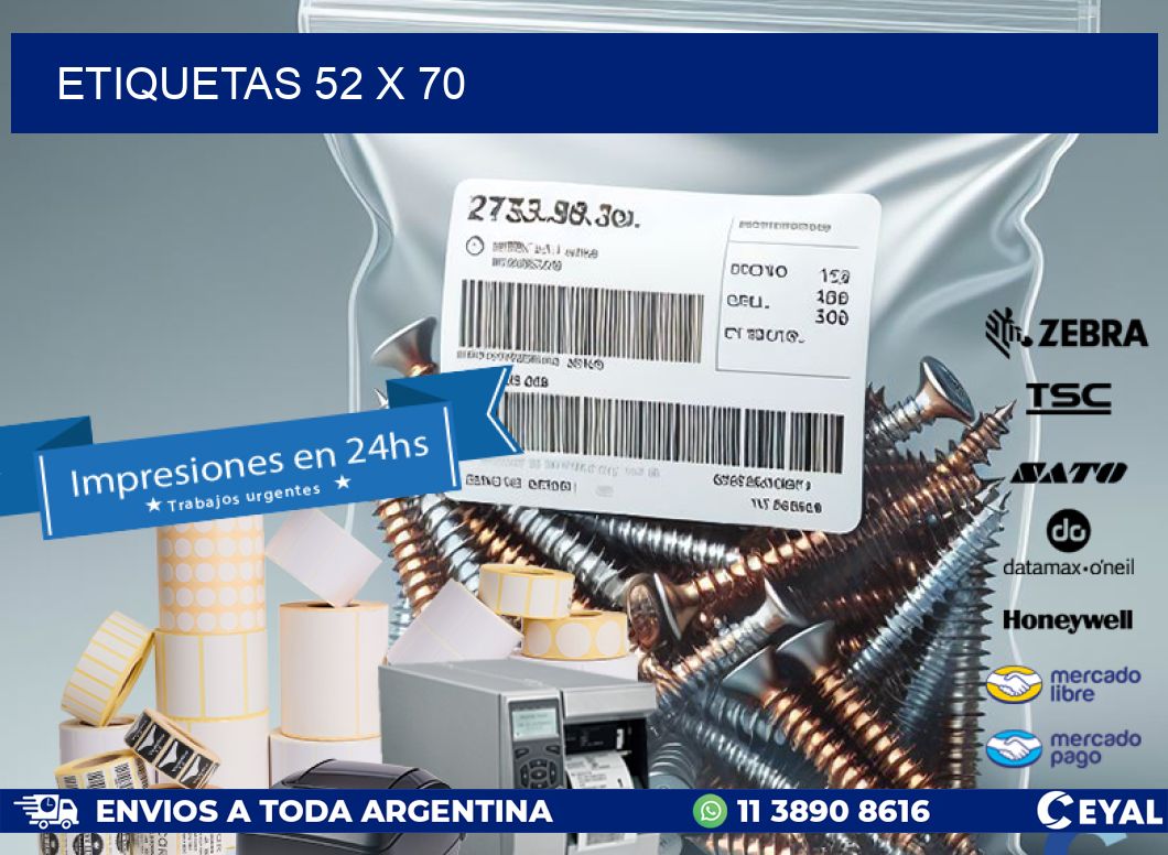 ETIQUETAS 52 x 70