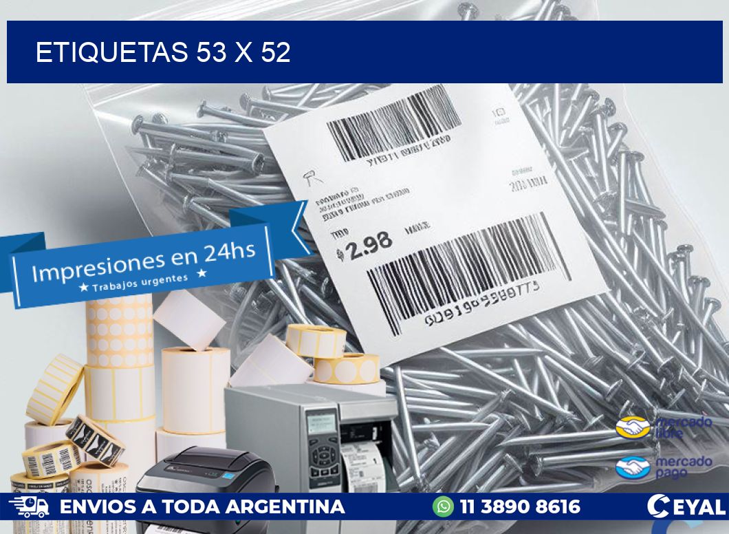 ETIQUETAS 53 x 52