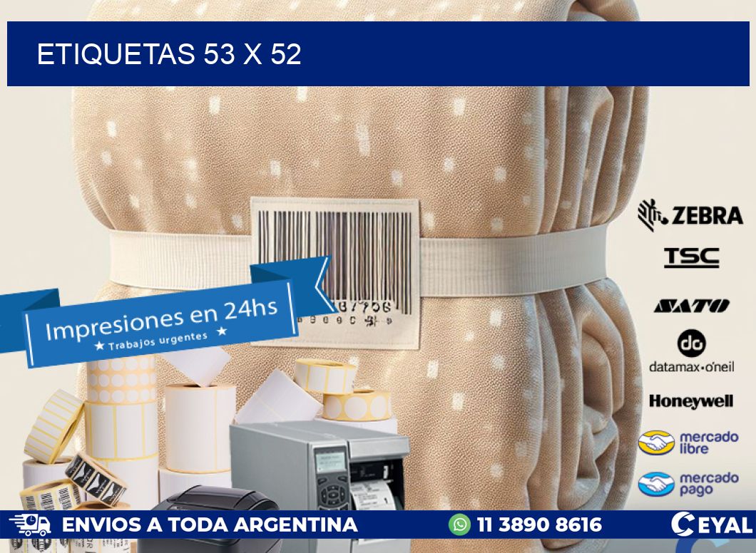 ETIQUETAS 53 x 52