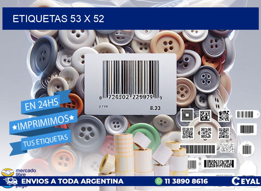 ETIQUETAS 53 x 52
