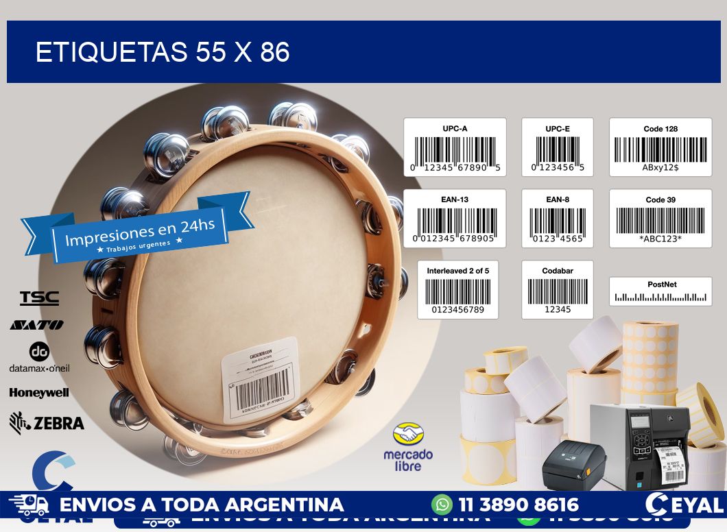 ETIQUETAS 55 x 86