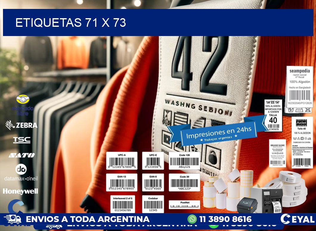 ETIQUETAS 71 x 73
