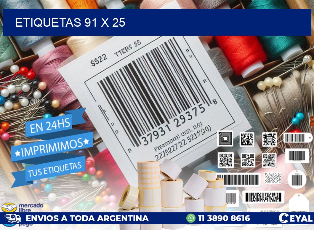 ETIQUETAS 91 x 25