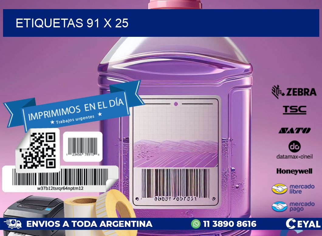 ETIQUETAS 91 x 25