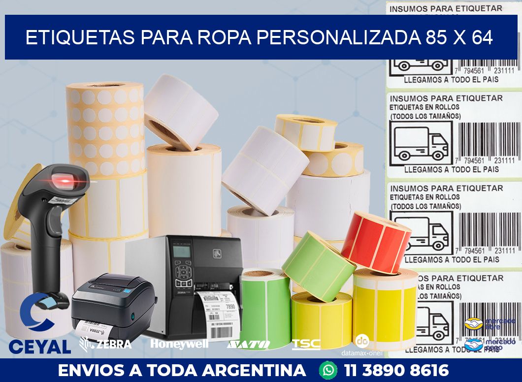 ETIQUETAS PARA ROPA PERSONALIZADA 85 x 64