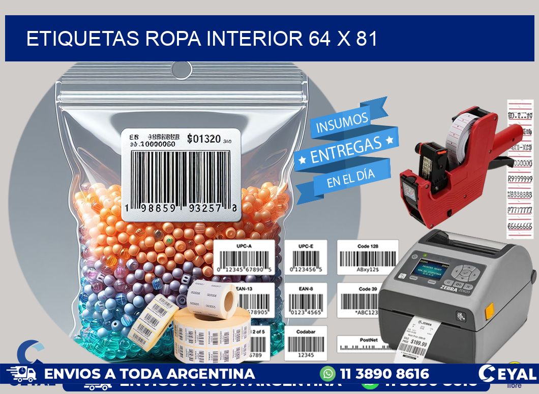 ETIQUETAS ROPA INTERIOR 64 x 81