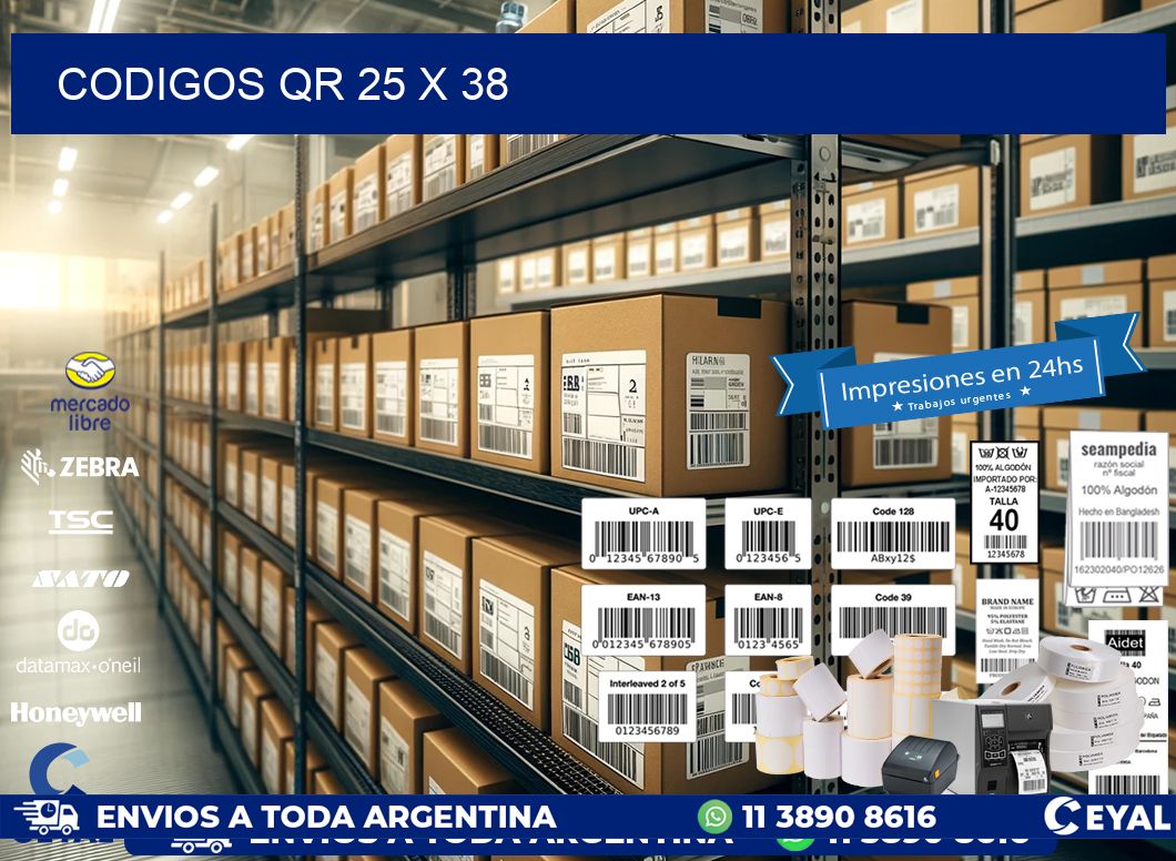 CODIGOS QR 25 x 38