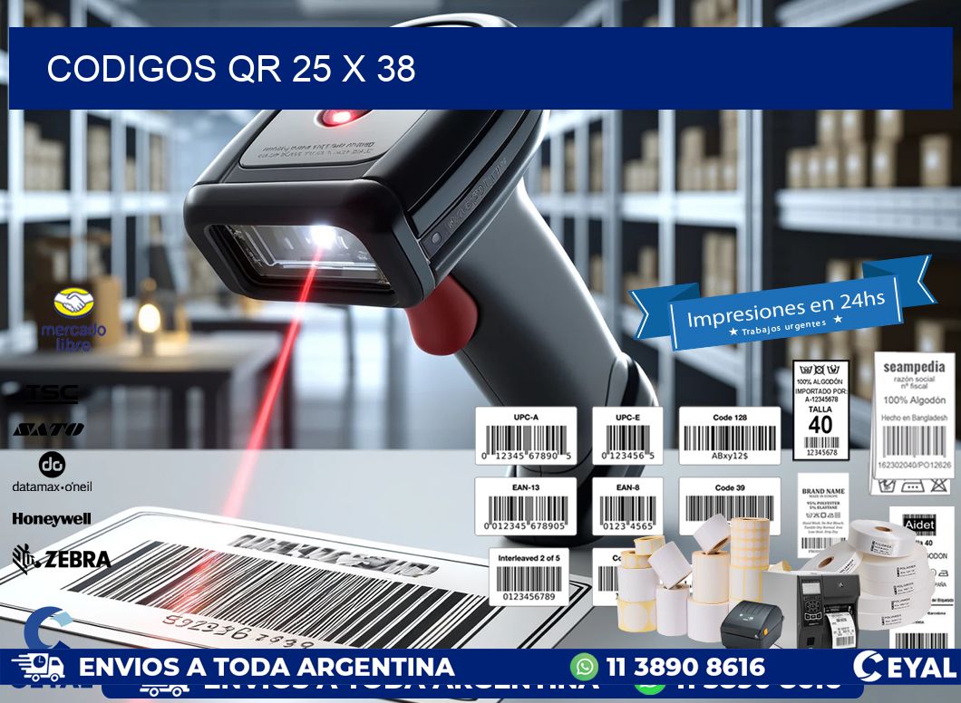 CODIGOS QR 25 x 38