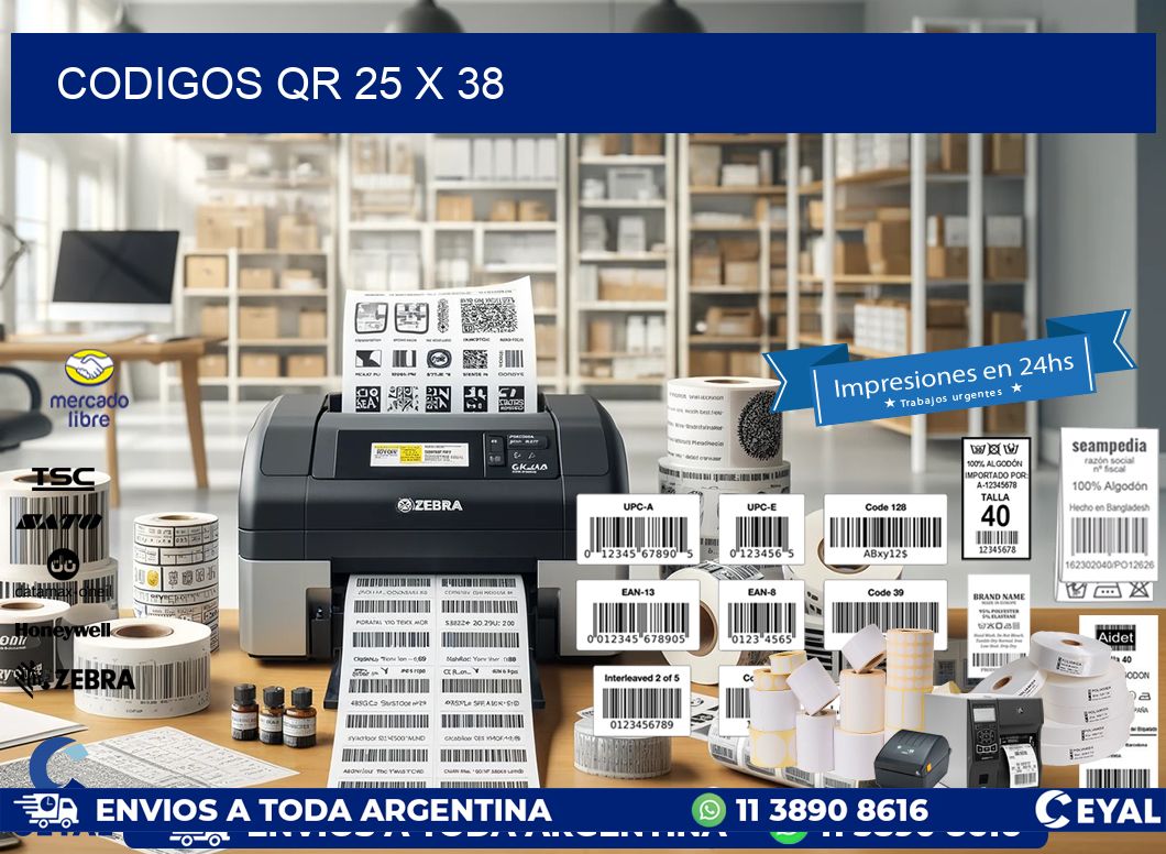 CODIGOS QR 25 x 38