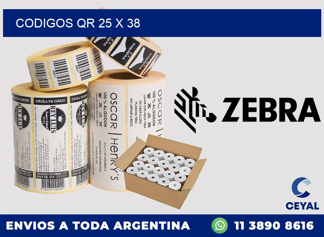 CODIGOS QR 25 x 38