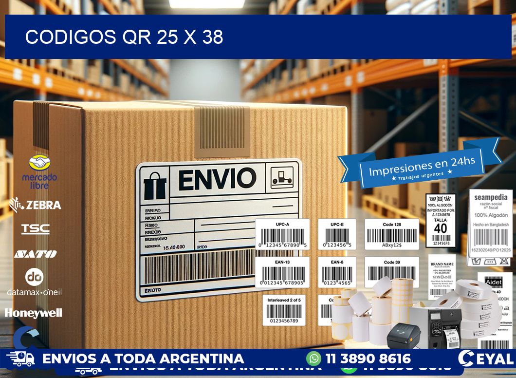 CODIGOS QR 25 x 38
