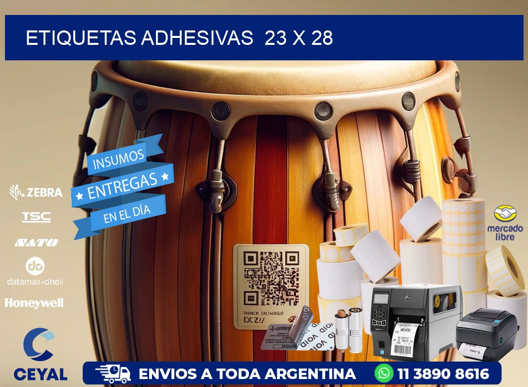 ETIQUETAS ADHESIVAS  23 x 28