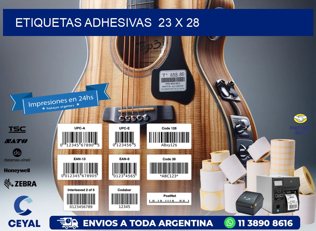 ETIQUETAS ADHESIVAS  23 x 28