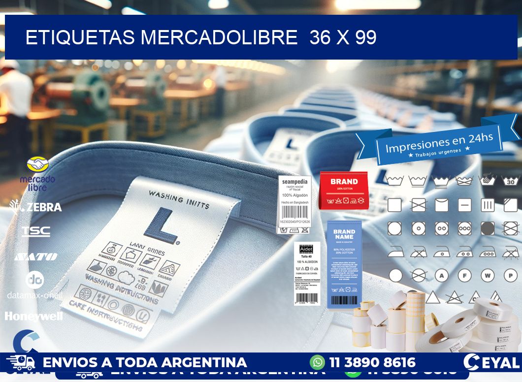 ETIQUETAS MERCADOLIBRE  36 x 99