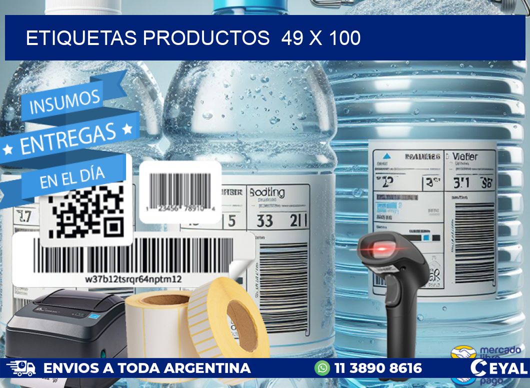 ETIQUETAS PRODUCTOS  49 x 100