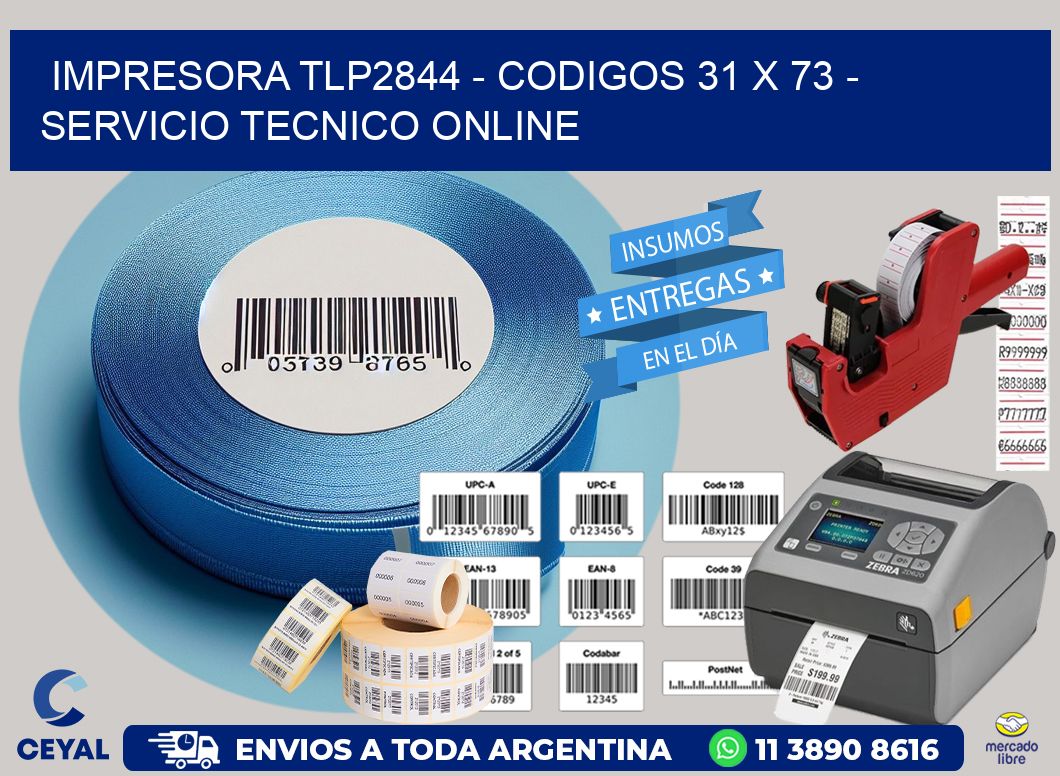 IMPRESORA TLP2844 - CODIGOS 31 x 73 - SERVICIO TECNICO ONLINE