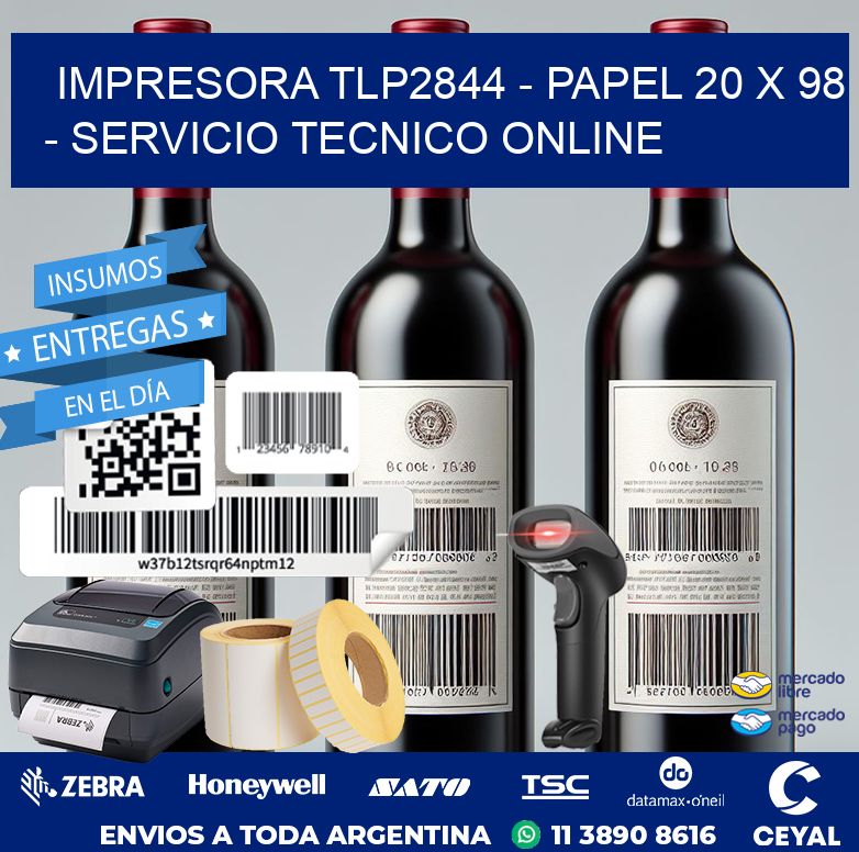 IMPRESORA TLP2844 – PAPEL 20 x 98 – SERVICIO TECNICO ONLINE
