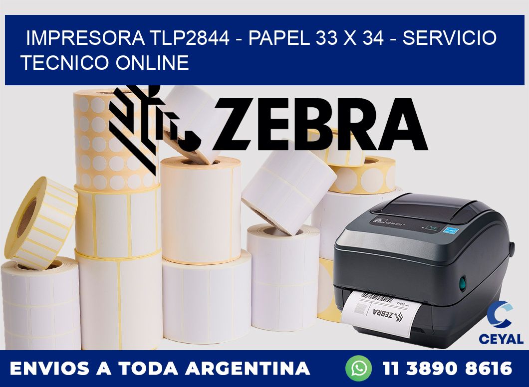 IMPRESORA TLP2844 - PAPEL 33 x 34 - SERVICIO TECNICO ONLINE