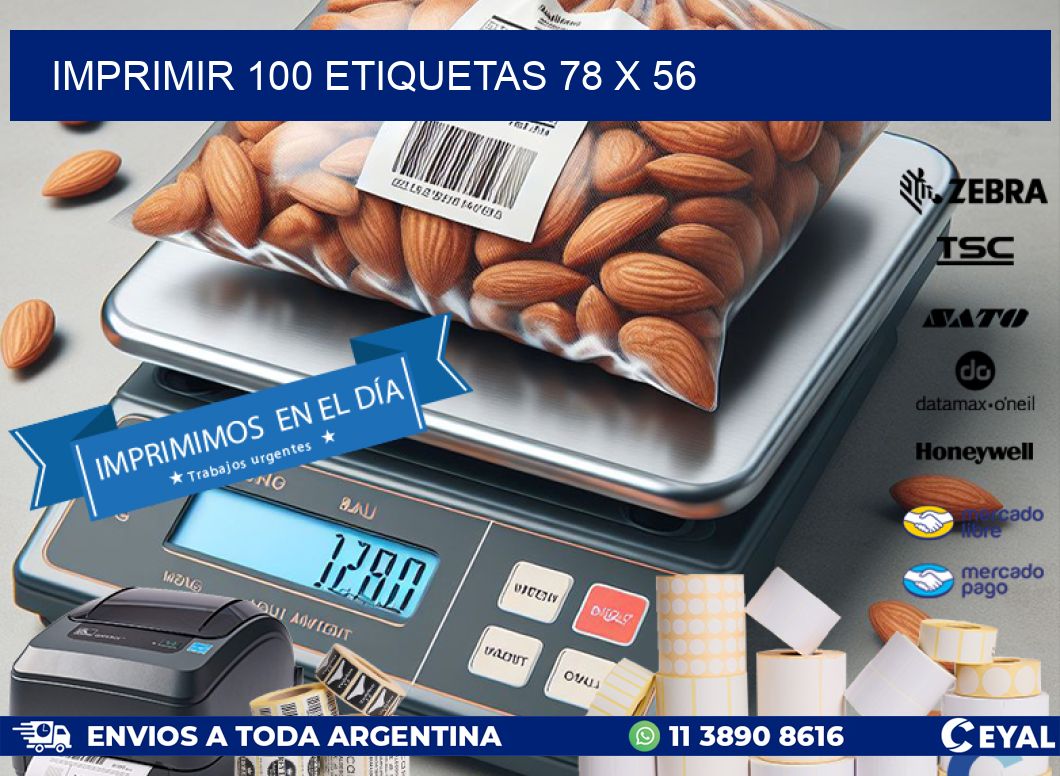 IMPRIMIR 100 ETIQUETAS 78 x 56